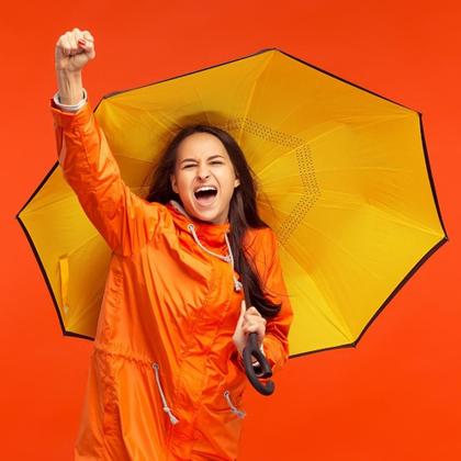 Imagem de Guarda Chuva Sombrinha Invertido 57cm Manual Dupla Face Color