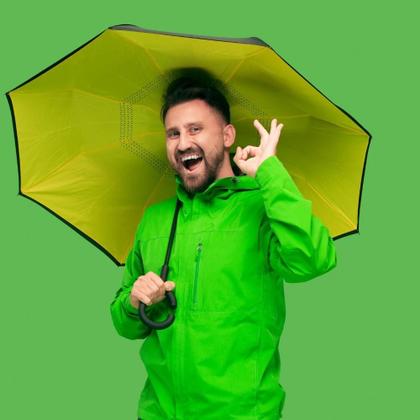 Imagem de Guarda Chuva Sombrinha Invertido 57cm Manual Dupla Face Color