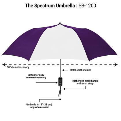 Imagem de Guarda-chuva StrombergBrand Spectrum Popular Style 42 roxo/branco