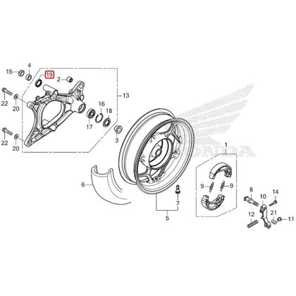 Imagem de Guarda Pó Roda Traseira Externo Pcx 150 2016 a 2022, Adv 150