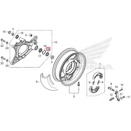 Imagem de Guarda Pó Roda Traseira Interno Pcx 150 2016 a 2022, Adv 150
