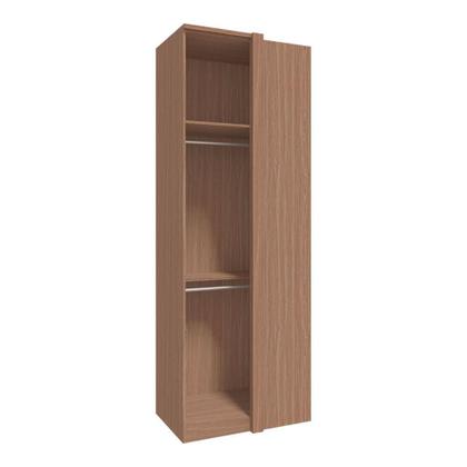 Imagem de Guarda Roupa 1 Porta Correr Para Canto Reto 841mm Setiba Plus Rimo Carvalho/Carvalho