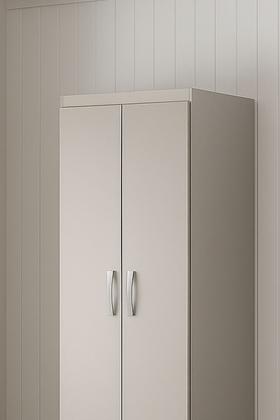 Imagem de Guarda Roupa 2 Portas 2 Gavetas Roupeiro Compacto Quarto Infantil Solteiro Completo Com Cabideiro Branco