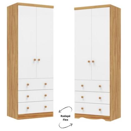 Imagem de Guarda Roupa 2 Portas 3 Gavetas Smim New Móveis Peroba