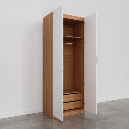 Imagem de Guarda Roupa 2 Portas com Cabideiro 2 Gavetas Hera CabeCasa MadeiraOriginals