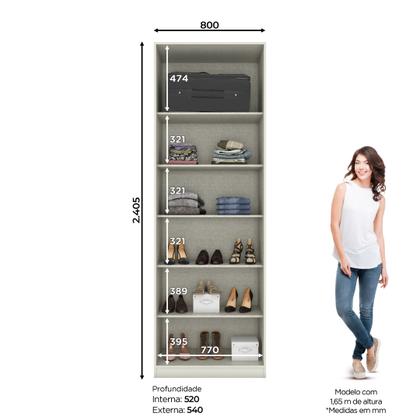 Imagem de Guarda Roupa 2 Portas com Cabideiro Seletto