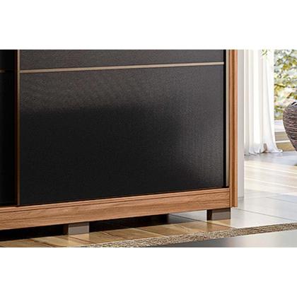 Imagem de Guarda Roupa 2 Portas de Correr e 3 Gavetas c/ Pés Belga Flex Amêndola/Amêndola ou Grafito - Demóbile
