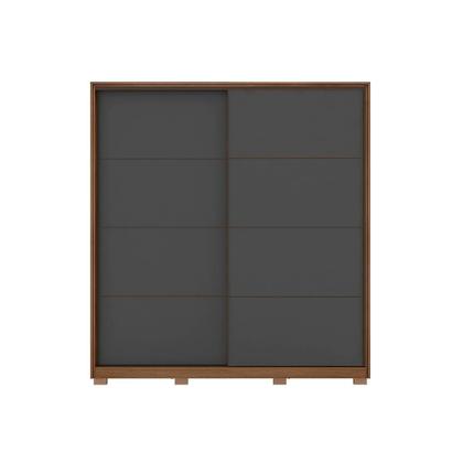 Imagem de Guarda Roupa 2 Portas de Correr e 3 Gavetas c/ Pés Belga Flex Amêndola/Amêndola ou Grafito - Demóbile