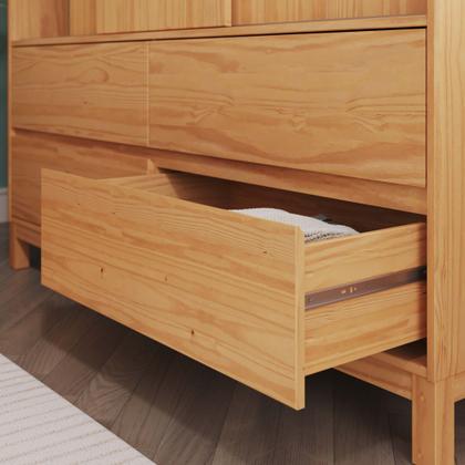 Imagem de Guarda-roupa 3 Portas 4 Gavetas Square