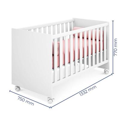 Imagem de Guarda Roupa 3 Portas, Berço e Cômoda 4 Gavetas Branco