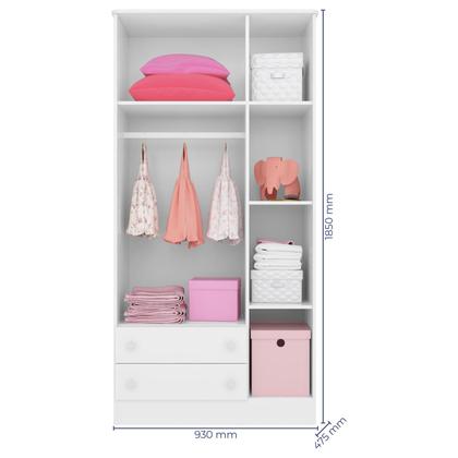 Imagem de Guarda Roupa 3 Portas, Berço e Cômoda 4 Gavetas Branco