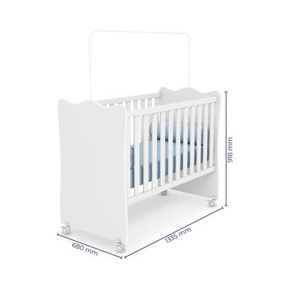 Imagem de Guarda Roupa 3 Portas, Berço e Cômoda 4 Gavetas Branco