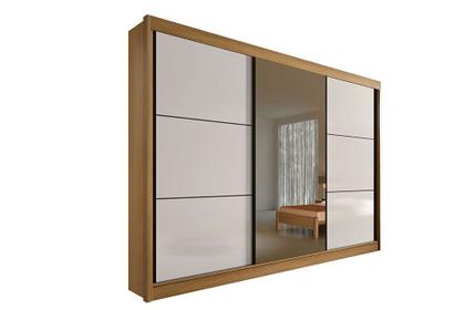 Guarda-Roupa 3 Portas c/Espelho Elegance - Alpoim Imagem de Guarda-Roupa 3 Portas c/Espelho Elegance