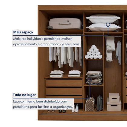 Imagem de Guarda Roupa 3 Portas de Correr 100%mdf Monte Rei