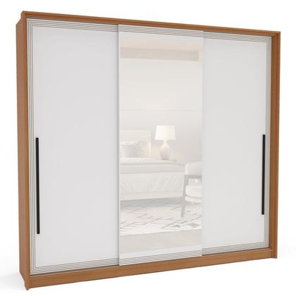 Imagem de Guarda-roupa 3 Portas de Correr 4 Gavetas com Espelho Valência