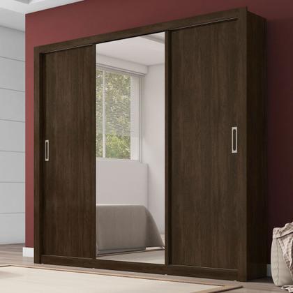 Imagem de Guarda Roupa 3 Portas de Correr Residence com Espelho Demobile