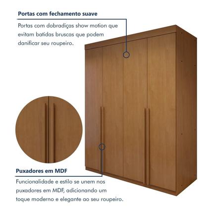 Imagem de Guarda-roupa 4 Portas 100% Mdf Versátil