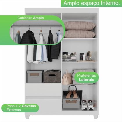 Guarda-roupa 4 Portas 2 Gavetas Dubai Plus - IMOP Móveis - Guarda