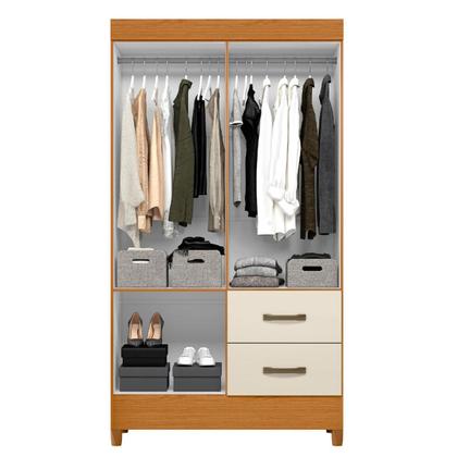 Imagem de Guarda Roupa 4 Portas Cancun Com Espelho Cinamomo Off White