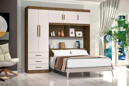 Imagem de Guarda Roupa 5 Portas Dormitório Cancun Casal Com Cabeceira