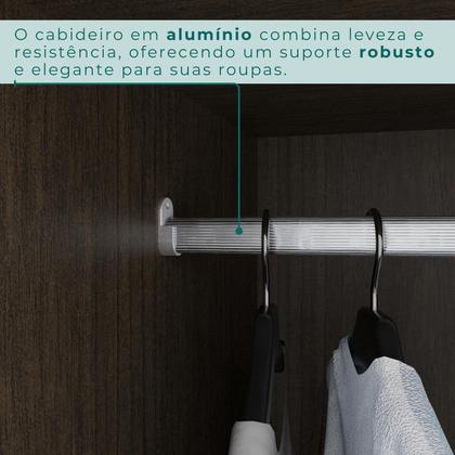 Imagem de Guarda-roupa 6 Portas 1 Gaveta Anápolis Ripado 100% Mdf