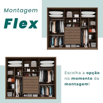 Imagem de Guarda-roupa 6 Portas 1 Gaveta Anápolis Ripado 100% Mdf