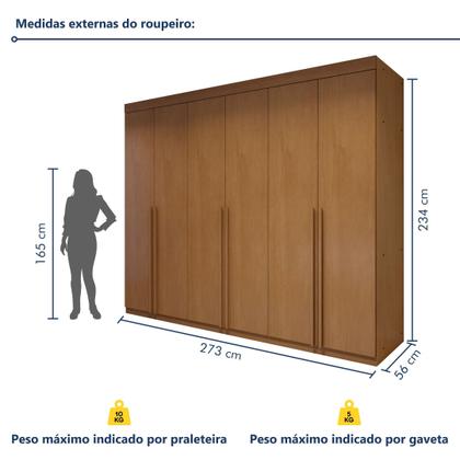 Imagem de Guarda-roupa 6 Portas 100% Mdf Versatil