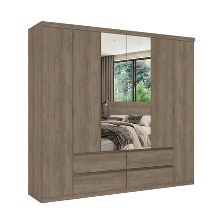 Imagem de Guarda-roupa 6 Portas 250cm X 230cm X 55cm Nobre