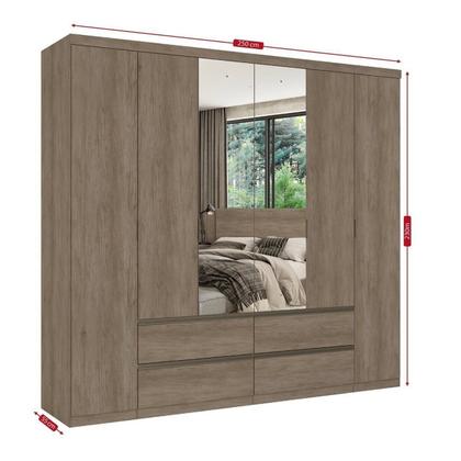Imagem de Guarda-roupa 6 Portas 250cm X 230cm X 55cm Nobre