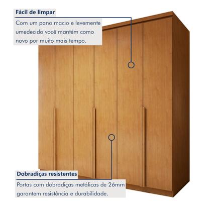 Imagem de Guarda-roupa 6 Portas 4 Gavetas 100% Mdf Alonzo
