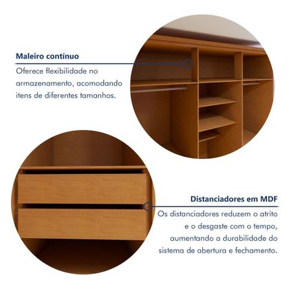 Imagem de Guarda-roupa 6 Portas 4 Gavetas 100% Mdf Alonzo
