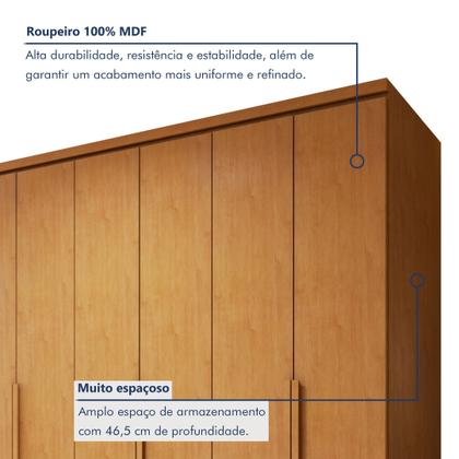 Imagem de Guarda-roupa 6 Portas 4 Gavetas 100% Mdf Alonzo