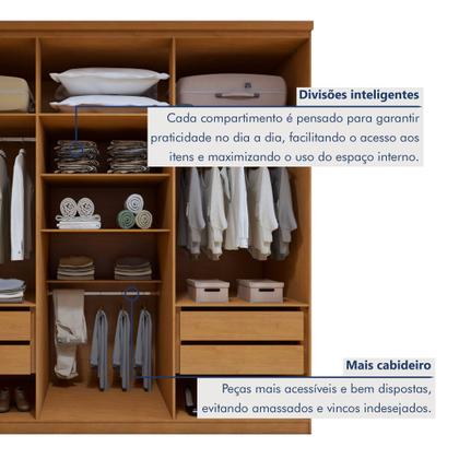 Imagem de Guarda-roupa 6 Portas 4 Gavetas 100% Mdf Alonzo