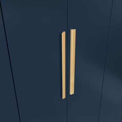 Imagem de Guarda-Roupa 6 Portas 4 Gavetas Kappesberg Adapt Nogueira/Azul Profundo 237cm