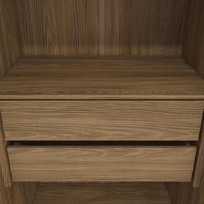 Imagem de Guarda-Roupa 6 Portas 4 Gavetas Kappesberg Adapt Nogueira/Azul Profundo 237cm