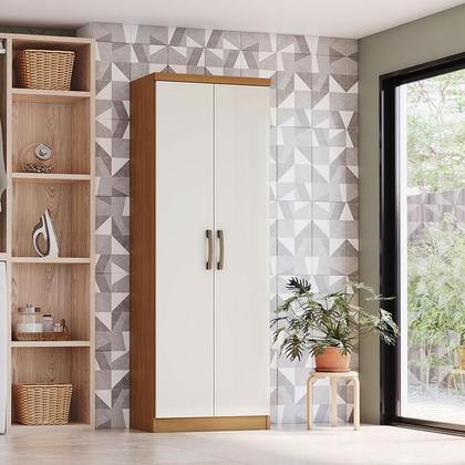 Imagem de Guarda Roupa 6 Portas 6 Gavetas Leblon D327 com Armário Multiuso Margarida Cinamomo Off White - Henn
