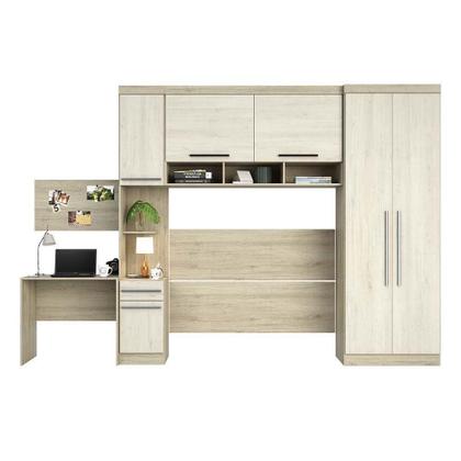 Imagem de Guarda Roupa 6 Portas C/Cabeceira E Escrivaninha Avelã