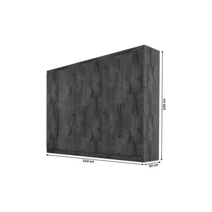 Imagem de Guarda Roupa 6 Portas e 6 Gavetas Oslo Peroba - Europa