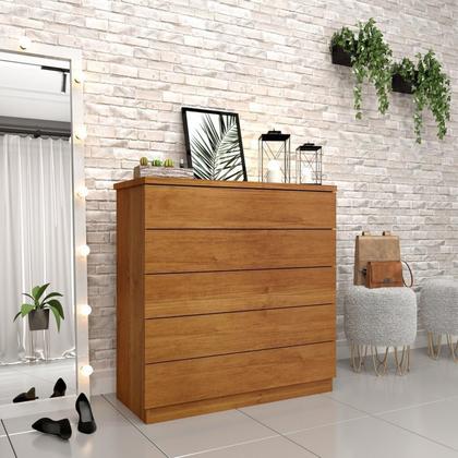 Imagem de Guarda-roupa 6 Portas Portugal e Comoda 5 Gavetas Premium Espresso Móveis