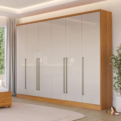 Imagem de Guarda-roupa 6 Portas Portugal e Comoda 5 Gavetas Premium Espresso Móveis