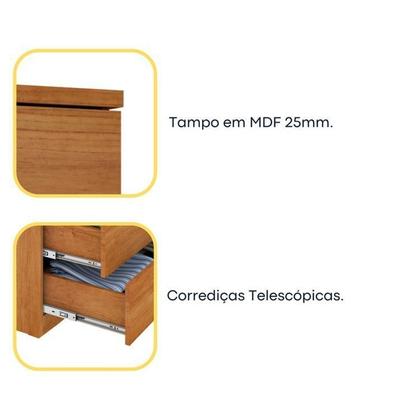 Imagem de Guarda-roupa 6 Portas Portugal e Comoda 5 Gavetas Premium Espresso Móveis