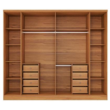 Imagem de Guarda-roupa 6 Portas Portugal e Comoda 5 Gavetas Premium Espresso Móveis