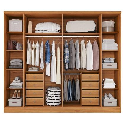 Imagem de Guarda-roupa 6 Portas Portugal e Comoda 5 Gavetas Premium Espresso Móveis