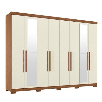 Imagem de Guarda-roupa 8 Portas 4 Gavetas Master New com Espelho e Pés