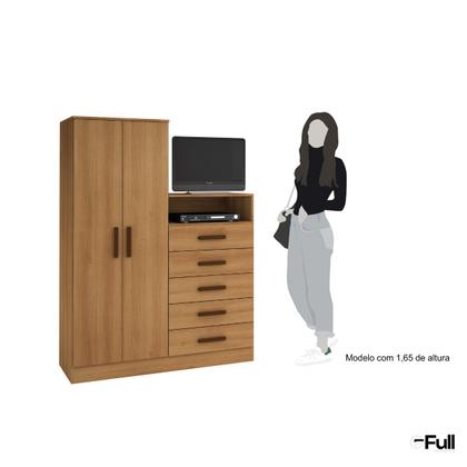 Imagem de Guarda-Roupa Armário Roupeiro Cômoda Quarto Solteiro