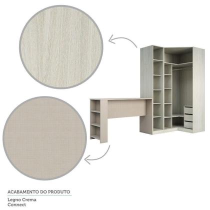Imagem de Guarda Roupa Cabideiro E Bancada Crema Com Connect