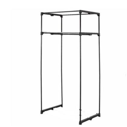 Imagem de Guarda roupa cabideiro portatil arara cabideiro armario multifuncional dobravel organizador azul