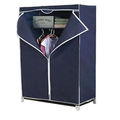 Imagem de Guarda roupa cabideiro portatil arara cabideiro armario multifuncional dobravel organizador azul