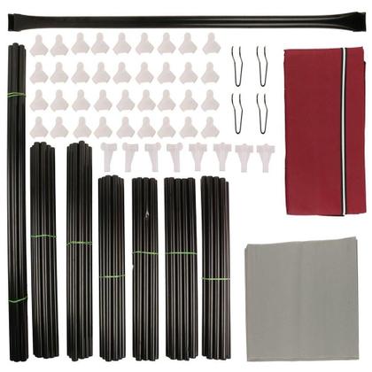 Imagem de Guarda Roupa Cabideiro Portatil Prateleiras Dobravel Armario Arara Grande Organizador Azul