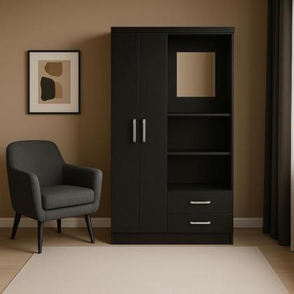 Imagem de Guarda Roupa Capelinha Solteiro 2 Portas 2 Gavetas Premium